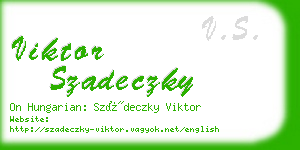 viktor szadeczky business card